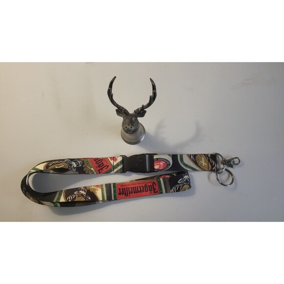 Jagermeister Lanyard with Keyring And Collectible Shot Glass EUC - Picture 1 of 5